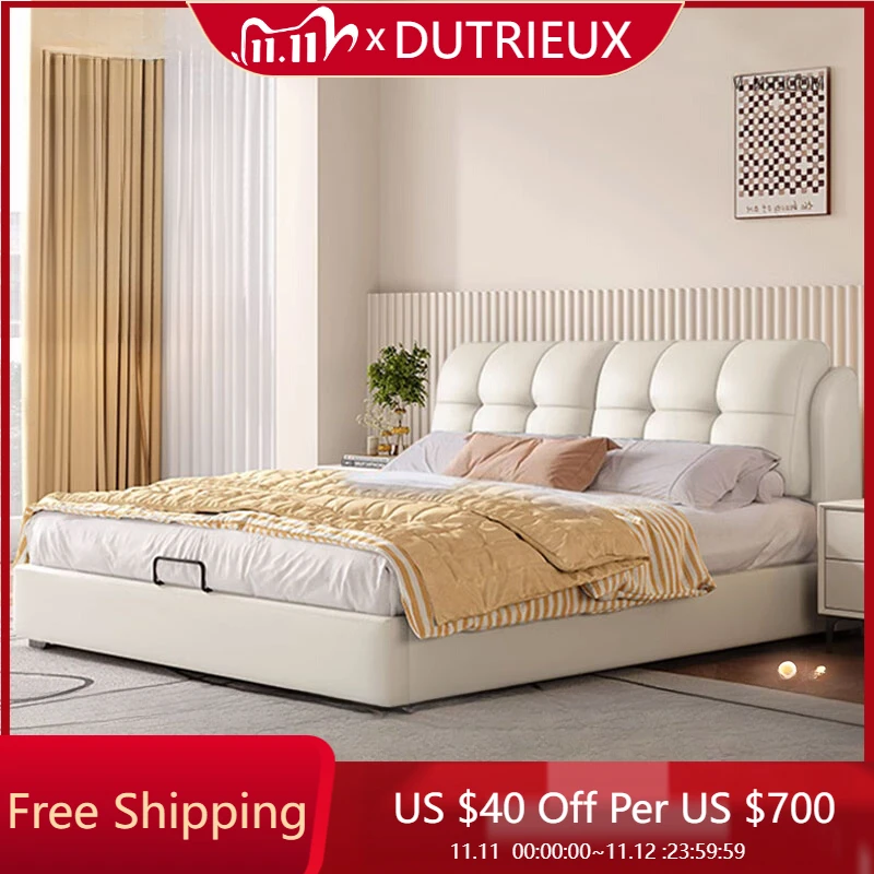 

American Fashionable Bed Children Aesthetics Comfortable Design Bed Wedding Simple Luxury Modern Wood Muebles Home Furniture