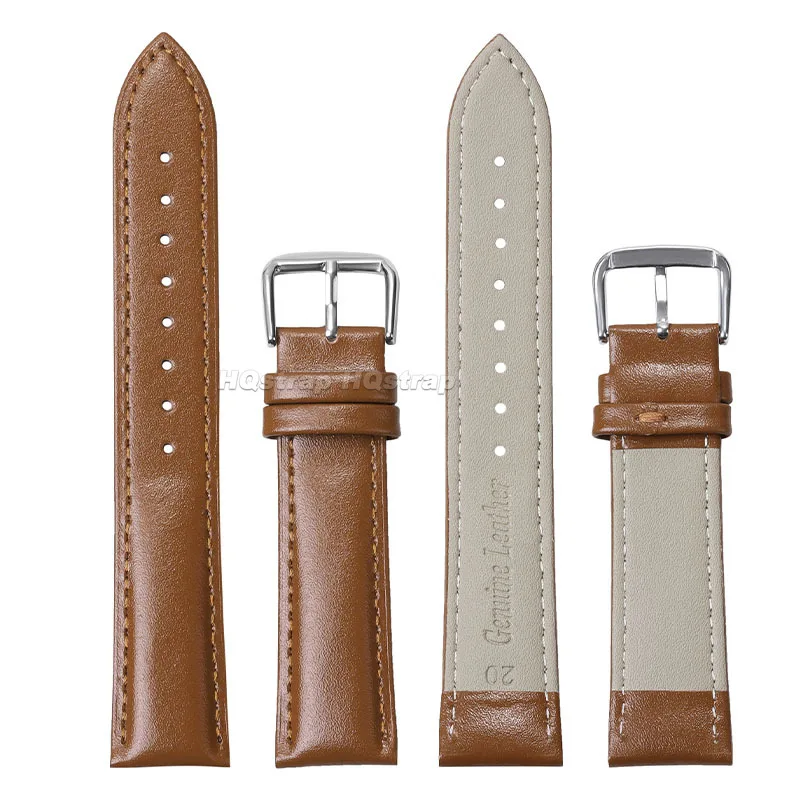 Кожаный ремешок 13 мм, 14 мм, 15 мм, 16 мм, 17 мм, 18 мм, 19 мм, 20 мм, водонепроницаемый браслет, мягкий спортивный удобный универсальный браслет