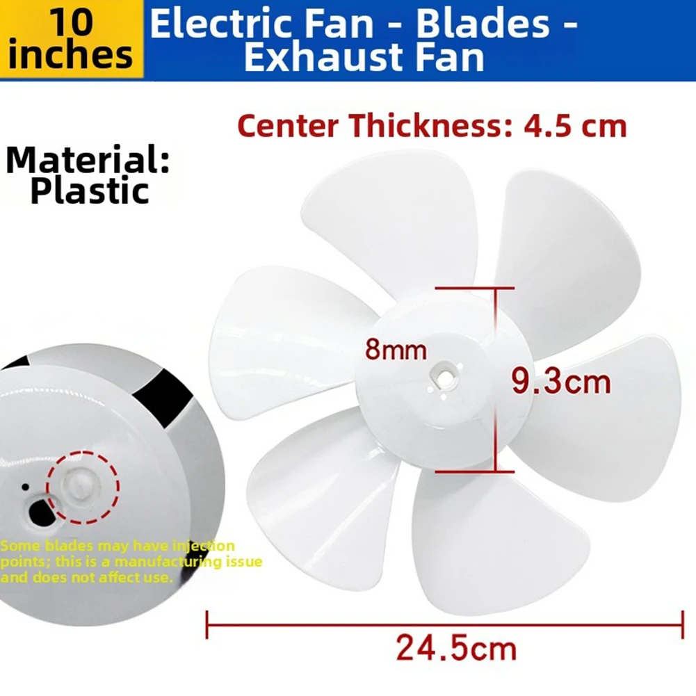 Electric Fan For Blades D-Hole PP Material 6 8 10 12 Inch For Exhaust Ventilation Replacement Parts For Home Air Circulation Acc