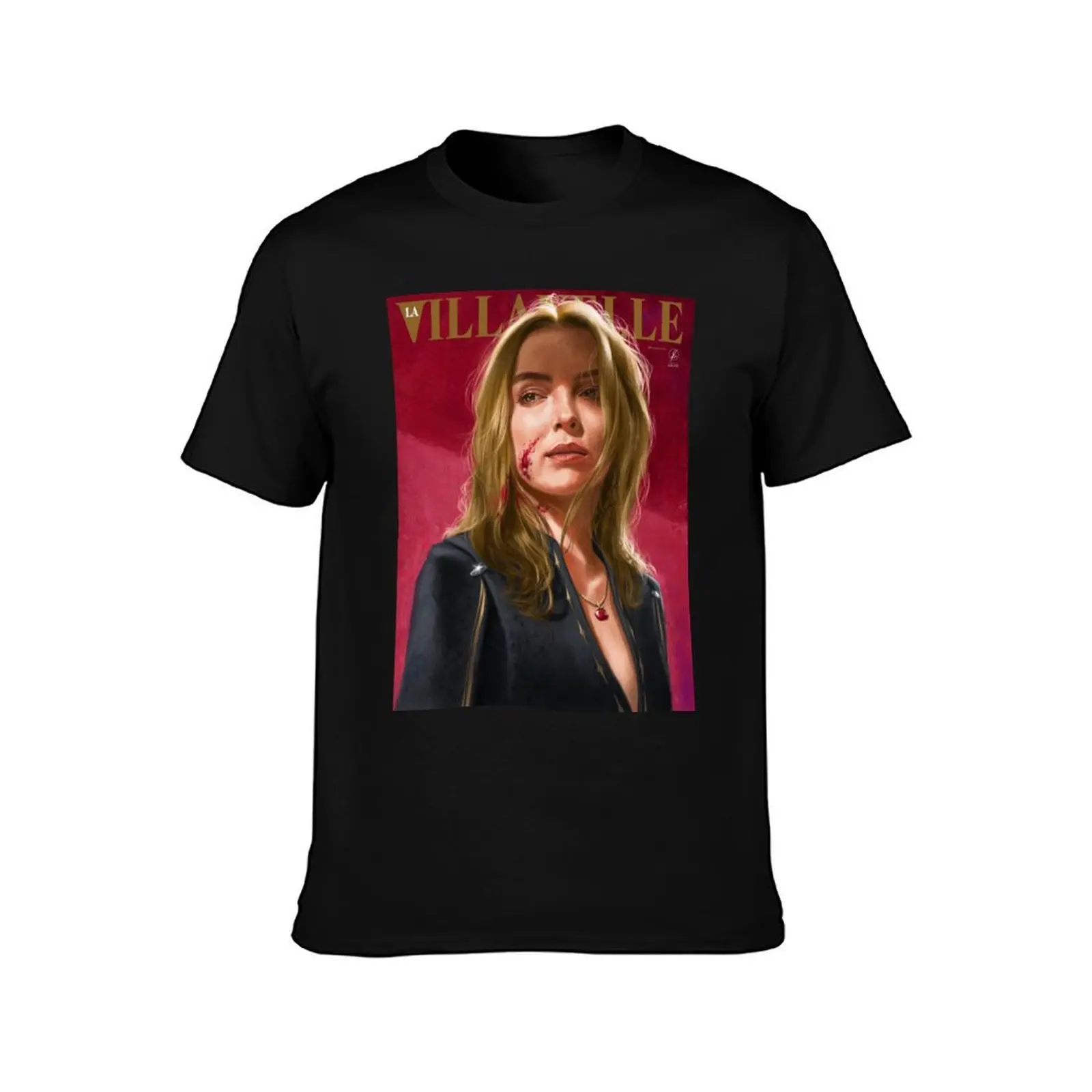 Villanelle Painted Portrait T-Shirt Plus Size Outdoor Casual Top T-Shirt