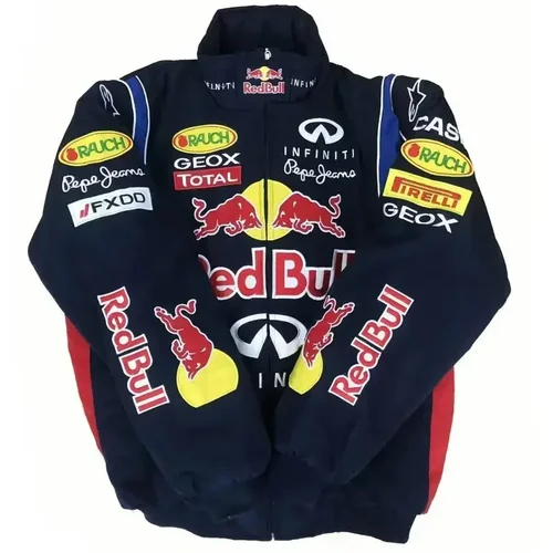 Imagen 1 del producto Chaqueta deportiva de otoño 2025, chaqueta de motocicleta de manga larga, chaqueta de carreras Red Bull, abrigo deportivo informal bordado Red Bull