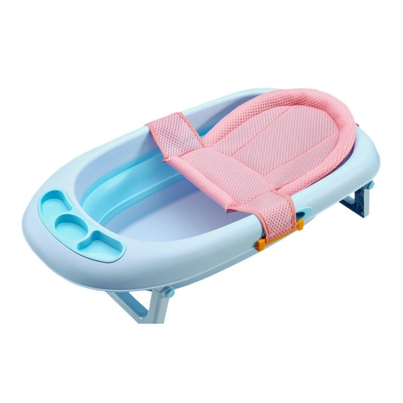 Baby Bath Net Newborns Bathing Cushion Pad T Type Mat Bathtub Support Cushion Baby Bath Pad