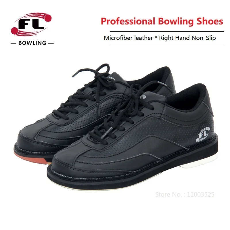 Non-slip Wear-resistant Indoor Bowling Shoes Classic Men and Women Leather Sports Shoes Professional Bowling Sneakers