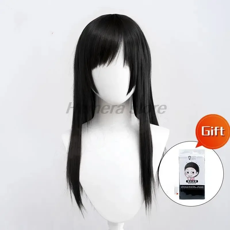 2025 11 60 سنتيمتر ريكا أوريموتو JJK بني داكن طويل مستقيم الشعر تأثيري أنيمي شعر مستعار مقاومة للحرارة بيروكات صناعية