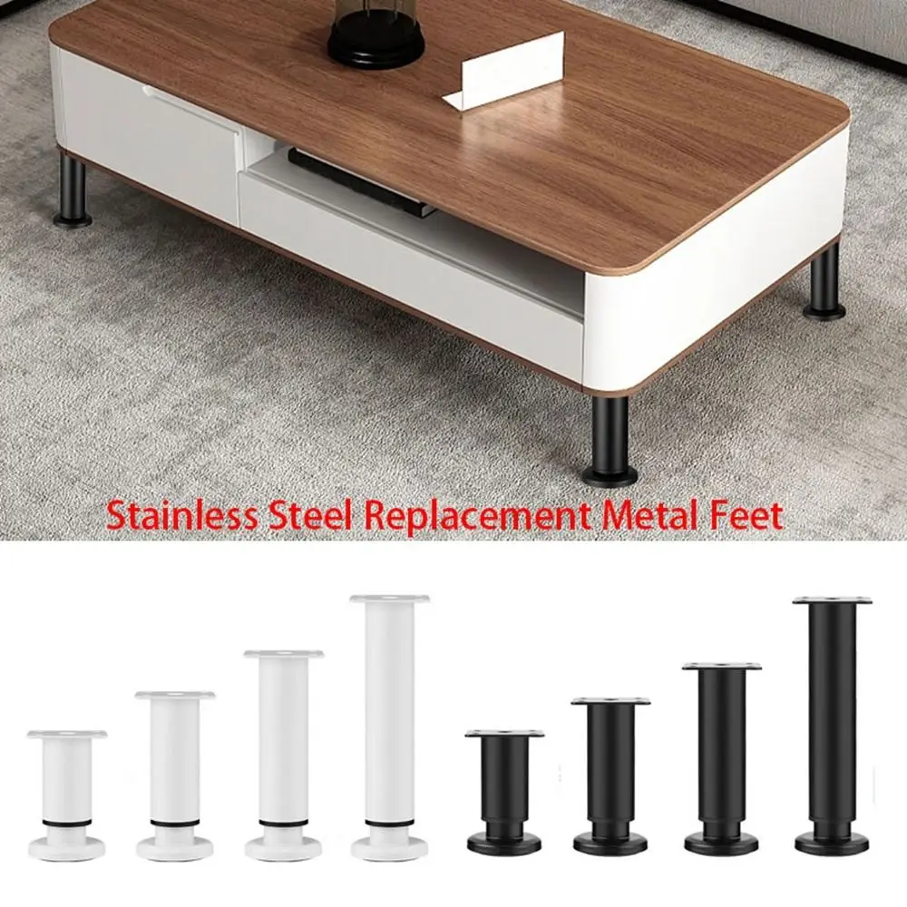 New Stainless Steel Furniture legs Replacement Hardware Table Feet Durable Raise Height Sofa Leveling Foot Household