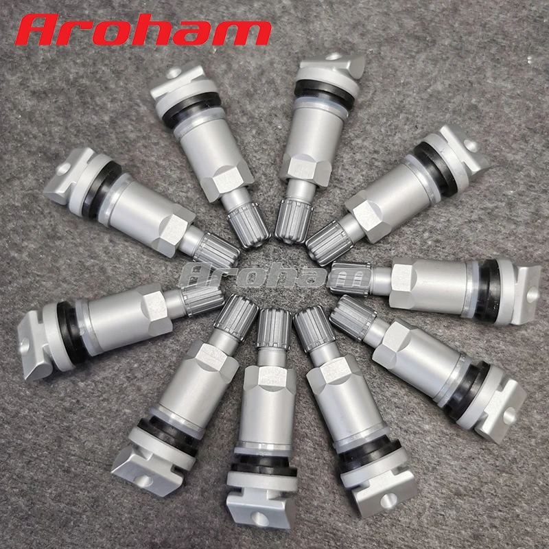 10 Pcs Tire Pressure Monitoring Tpms OE Tyre Pressure Sensor Valve Stem Replacement Valve Repair Kit