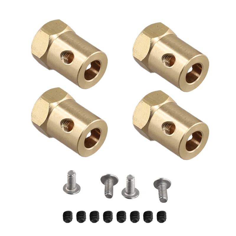 

BEDW-4PCS 5–12 мм латунный шестигранный адаптер ступицы колеса объединителя для WPL B14 B16 C14 C24 MN D90 D91 MN99S Детали для обновления радиоуправляемого автомобиля