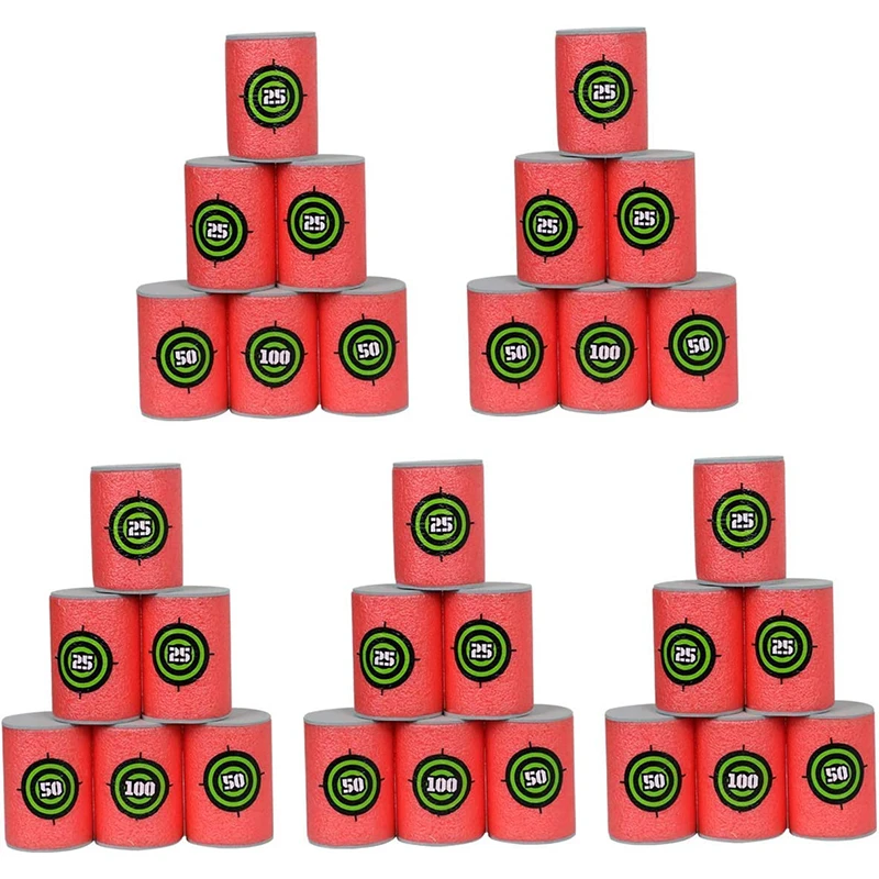 6-30 stuks Soft Bullet Target, EVA Bullet Dart Target compatibel met Nerf Blasters Guns (2,36 x 1,57 inch)