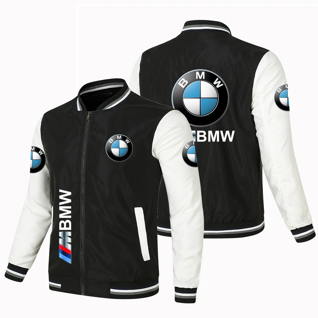 New BMW Logo Baseball Jacket Men's Coat Comfortable Fashion Large Size Trench Coat M2 M3 Biker Jacket Hardshell Jacket