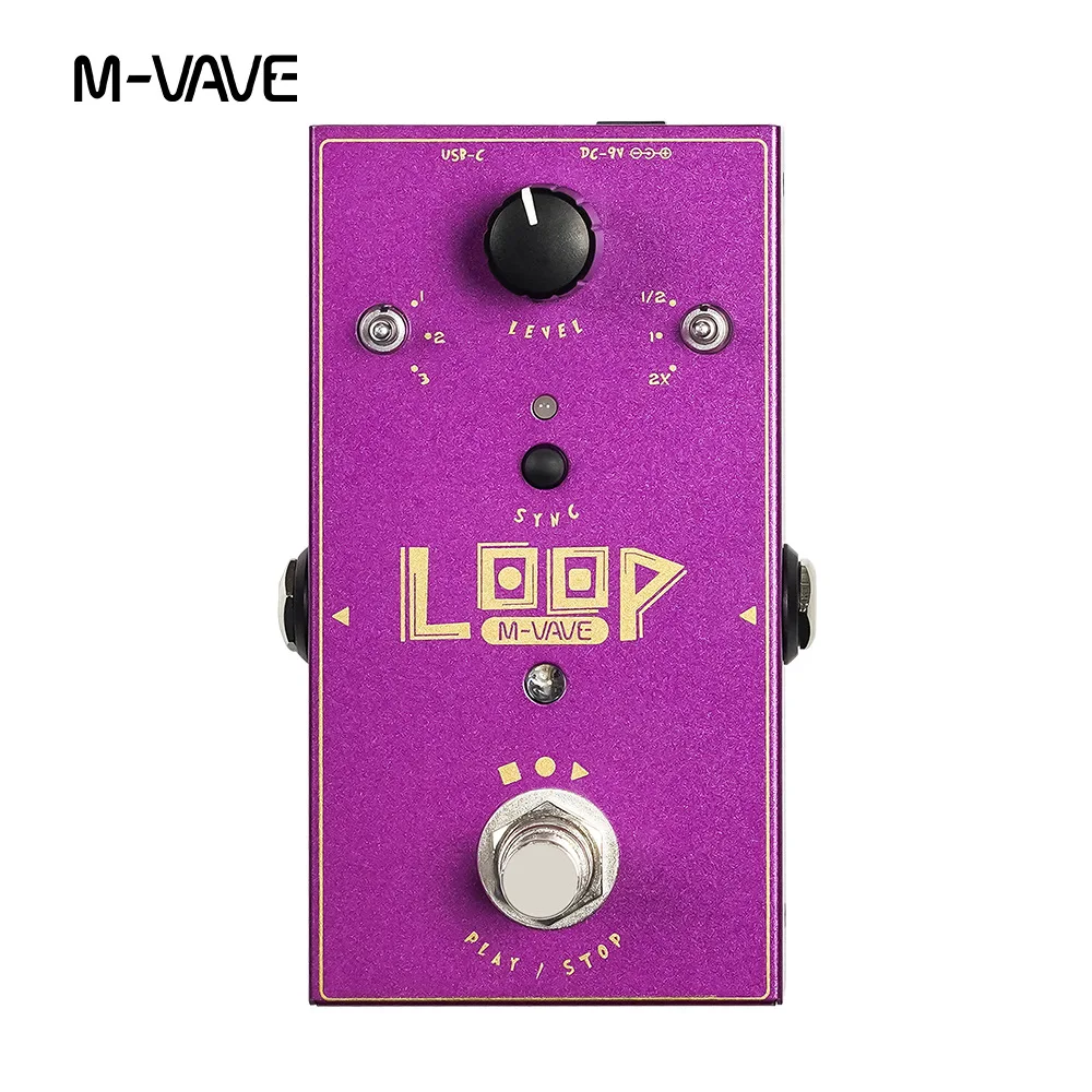 M-VAVE LOOP Guitar Effector Pedal Integrated Loop Recording with 3-Speed Recording Storage 3-Speed and Pre Recording Functions