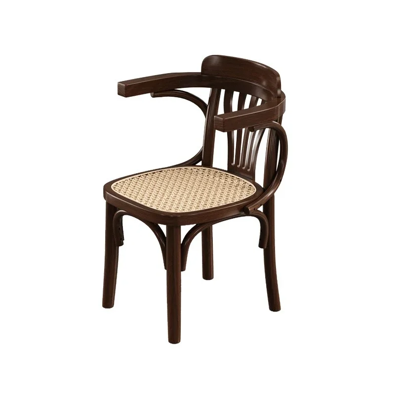 Catering commercial table and chair backrest solid wood dining chair bar coffee shop table and chair canteen fast food milk
