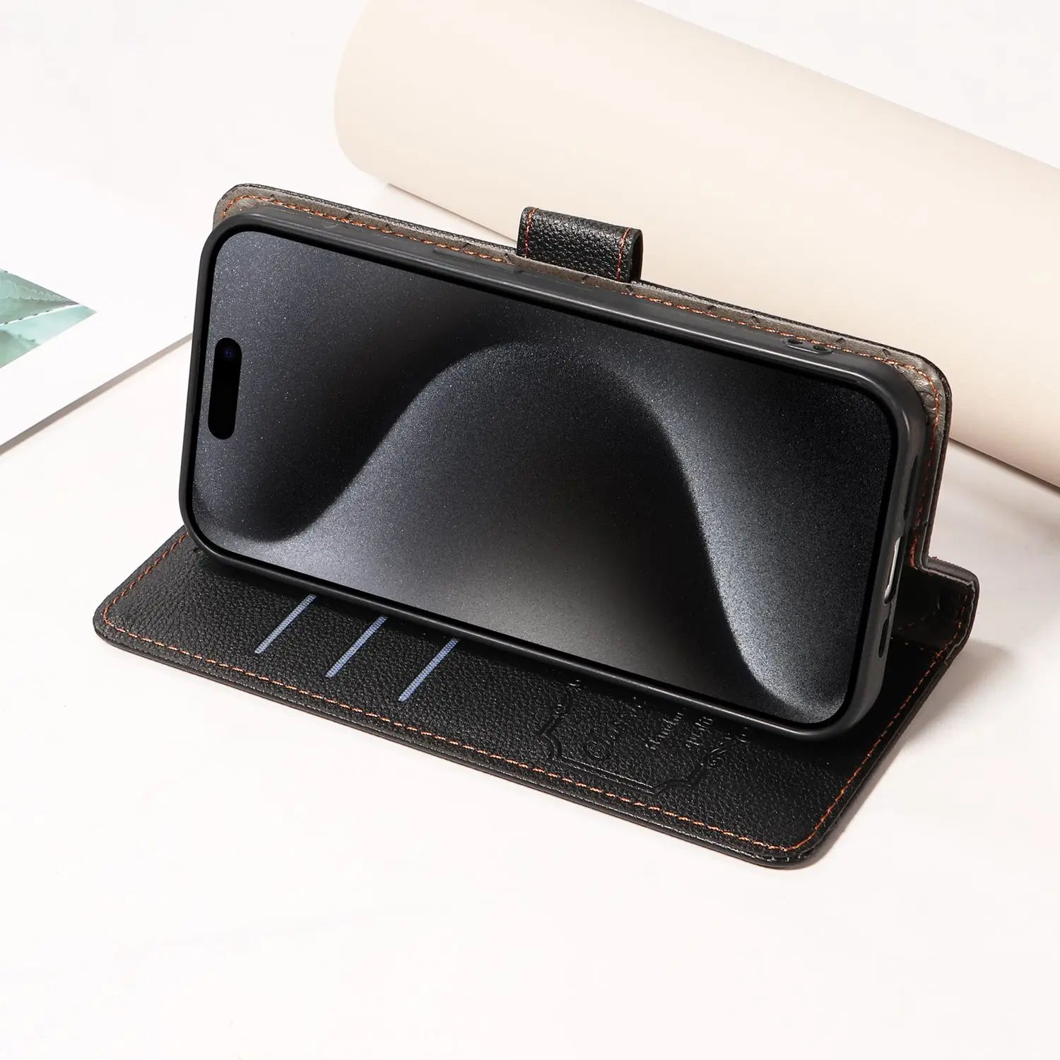 حافظة هاتف جلدية قابلة للطي بنمط Lichee لهاتف Honor X70i X50 X50i X40 Pro GT #4