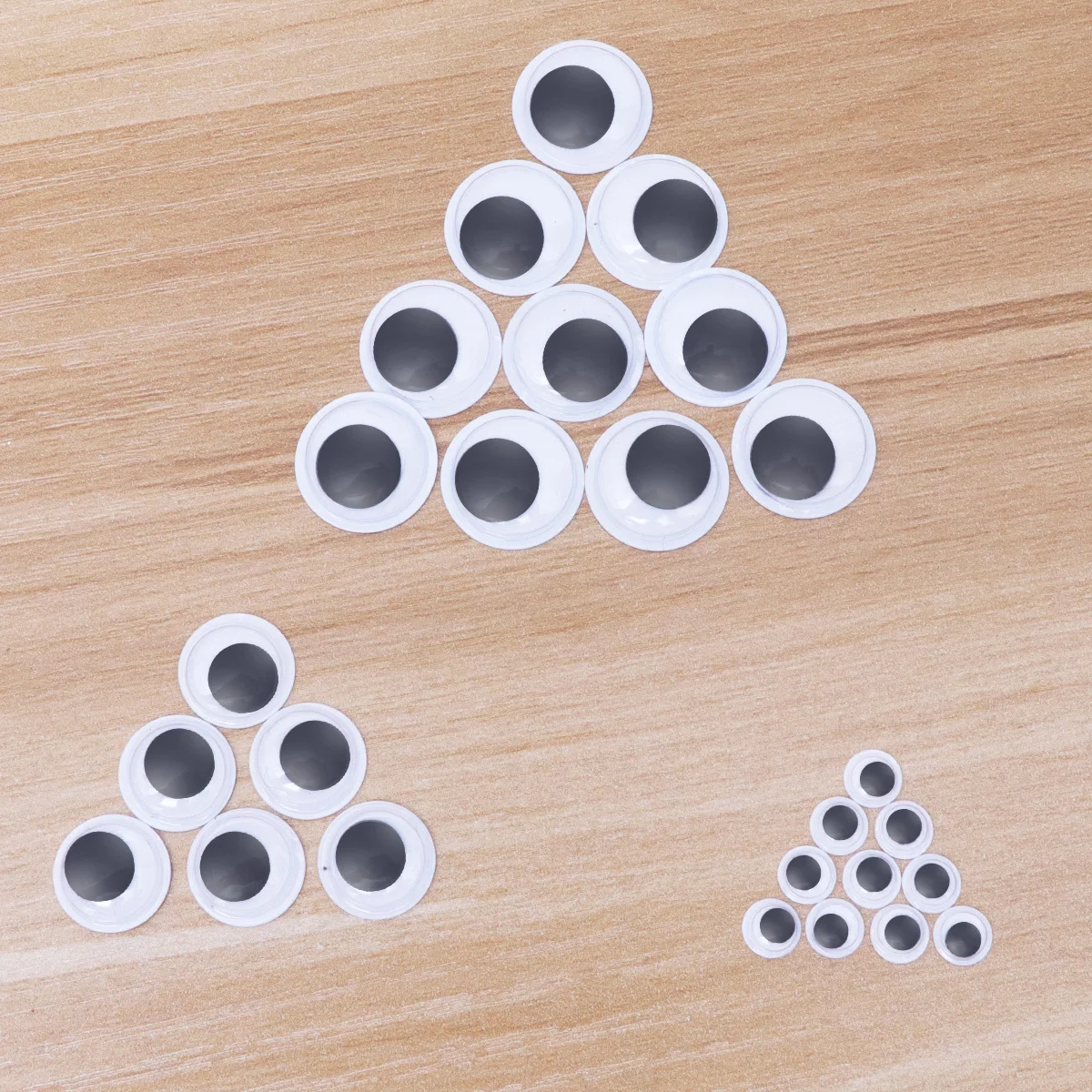 250Pcs 6mm 12mm 15mm DIY Plastic Googly Eyes for Crafting Characters Monsters Home Decoration DIY Plastic Eyes