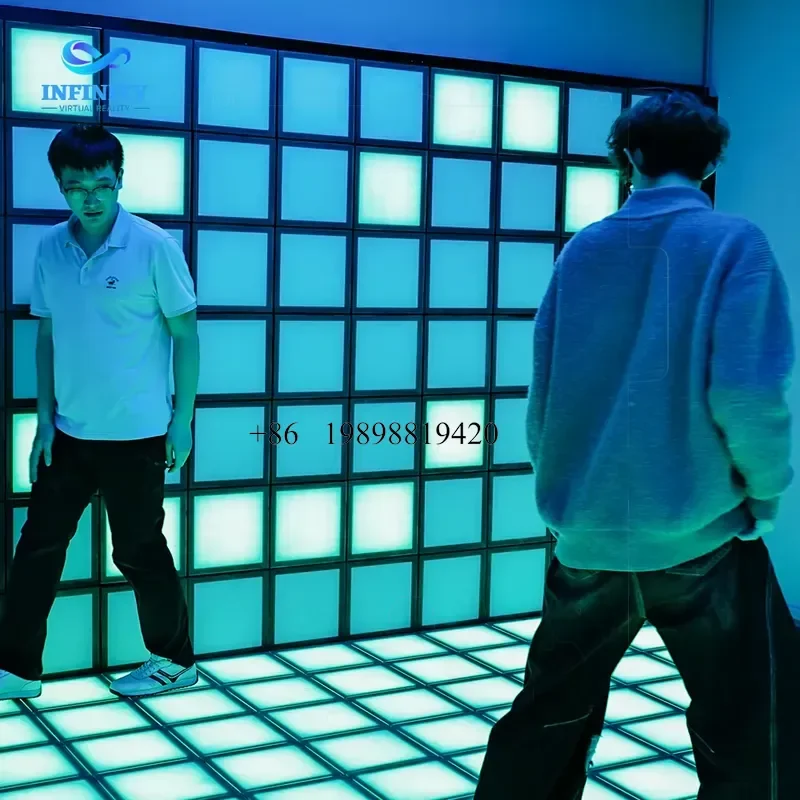 Wmwmnu for Immersive Smart LED Floor Game Interactive Jumping Grid Floor Tiles with Adjustable Game customized produc