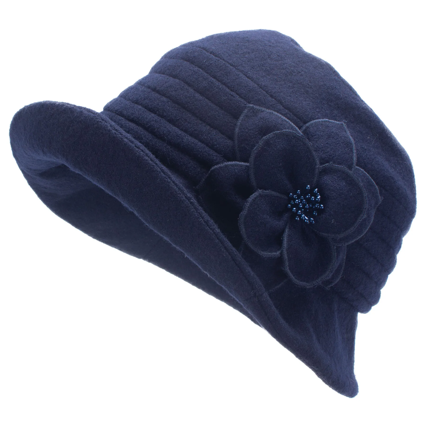 Lawliet Winter Hat for Women 1920s Gatsby Style Flower Warm Wool Beret Cap Beanies Cloche Bonnet Fedoras A299