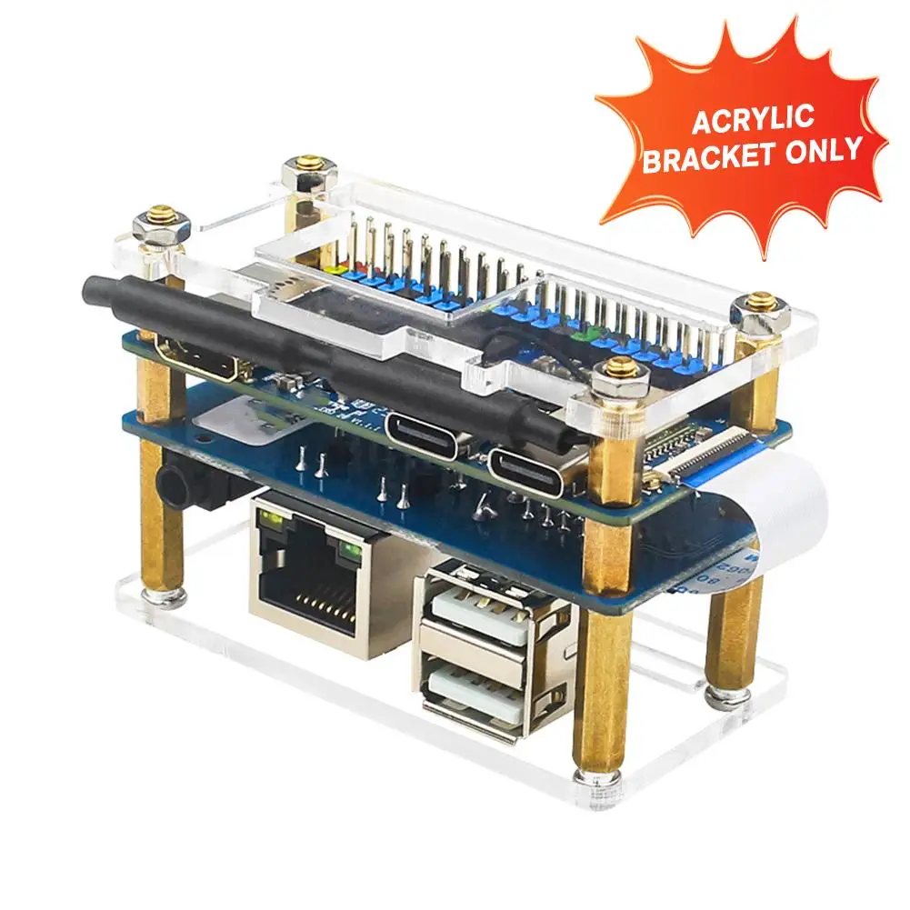 For Pi Zero 2 W Acrylic Transparent Protective Box For Single Board Computer Zero I0w8