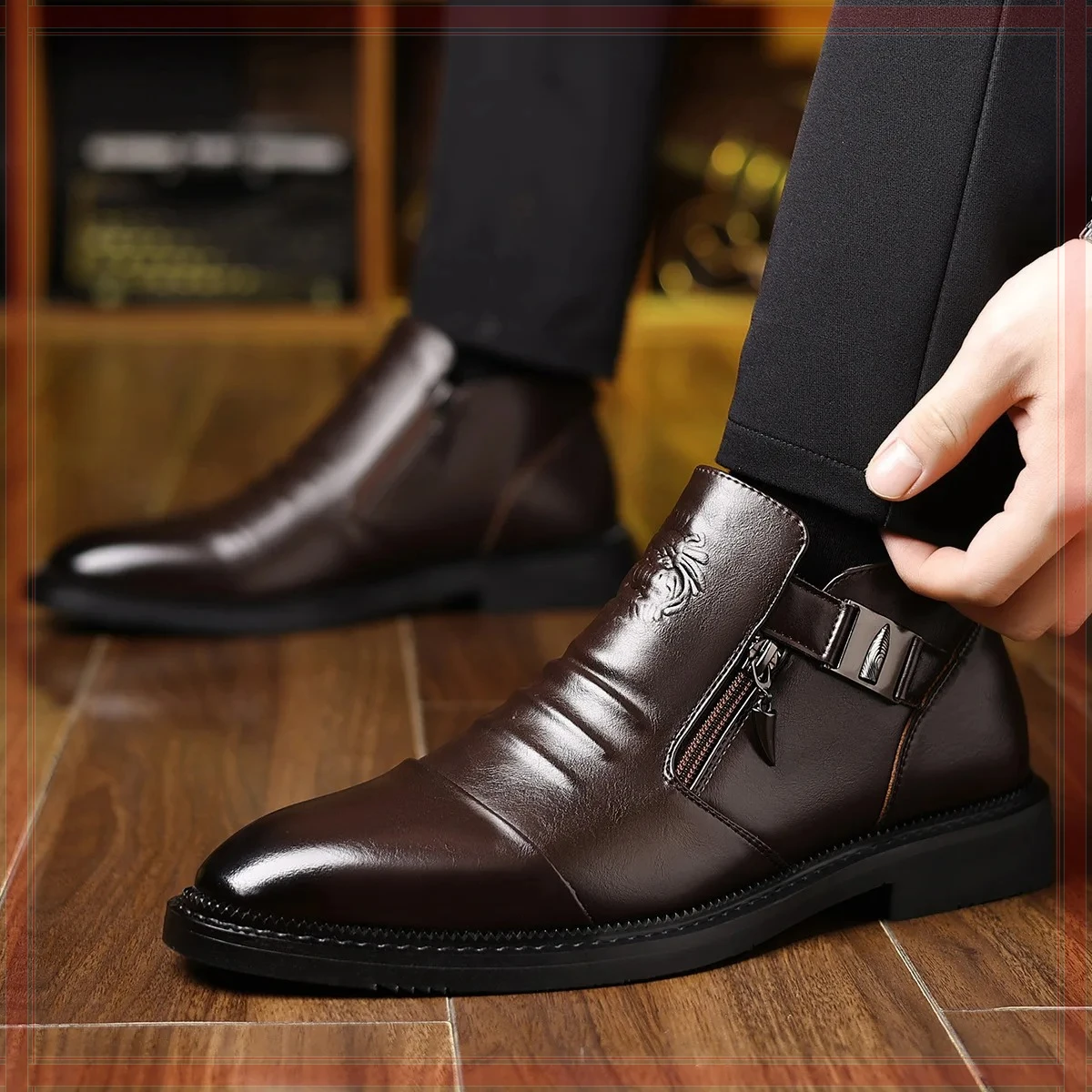 أحذية رجالي ربيع جديد أحذية تشيلسي اليدوية أحذية رائعة للرجال فستان أحذية أنيقة عادية الأعمال حذاء فاخر الأحذية الاجتماعية