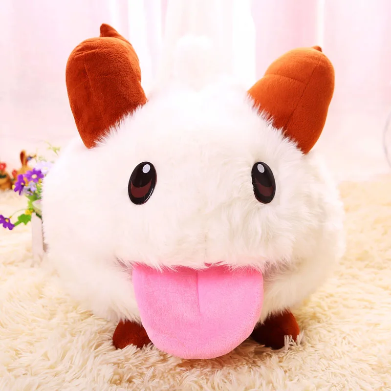 30cm Cute Game League Of Legends Pual LOL Limited Poro Plush Stuffed Toys Kawaii Doll White Mouse Cartoon Toy Kids Birthday Gift