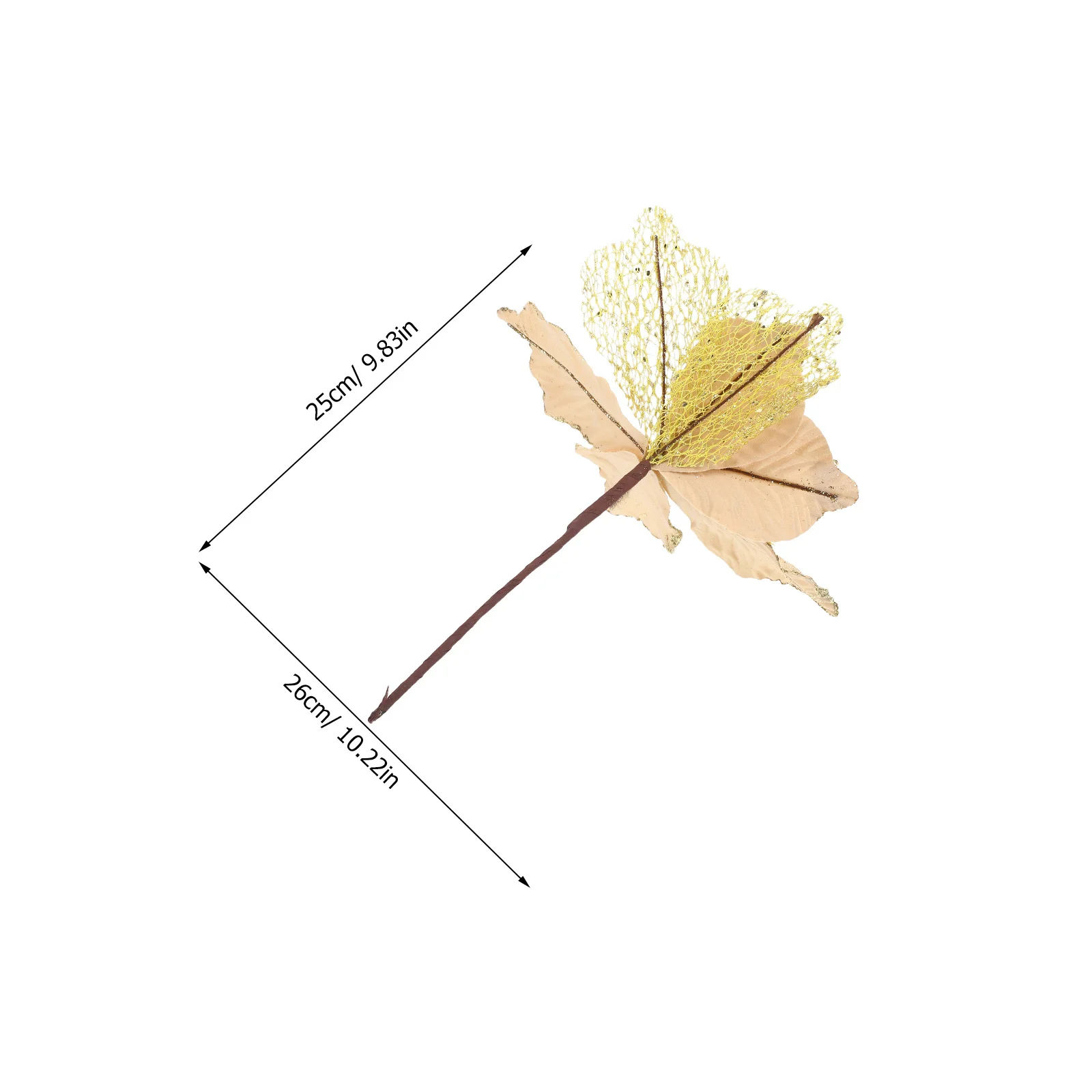 6pcs Artificial Branches Glitter Christmas Christmas Glitter Leaf Stems Tree Picks Festive Home Decor Holiday Party Diy