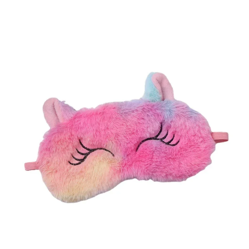 

1pc Sleeping Mask Sleeping Blindfold Soft Plush Eye Masks Cute Cat Eye Cover Plush Mask Eyepatch Nap Health Eye Cover