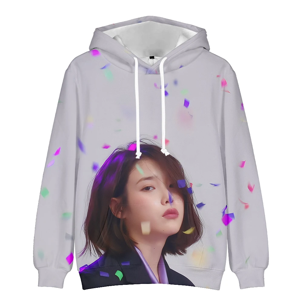 New Lee Ji Eun Hoodie IU Fashion Hoodies Women Harajuku Sweatshirt Streetwear Hoodie Male/Female Pullovers Cute Girl Clothing