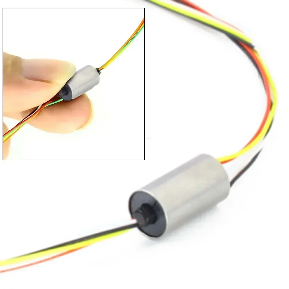 360° Swivel Electric Slip Ring 6.5mm 4 Wire Conductive Slipring Signal Transmission Rotary Joint Connector For Monitor Robotic