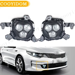 LED Fog Lights Assembly Fog Lamp Driving Car Front Bumper Headlights Grille Signal Lamp For Kia K5 Optima 2015 2016 2017 2018