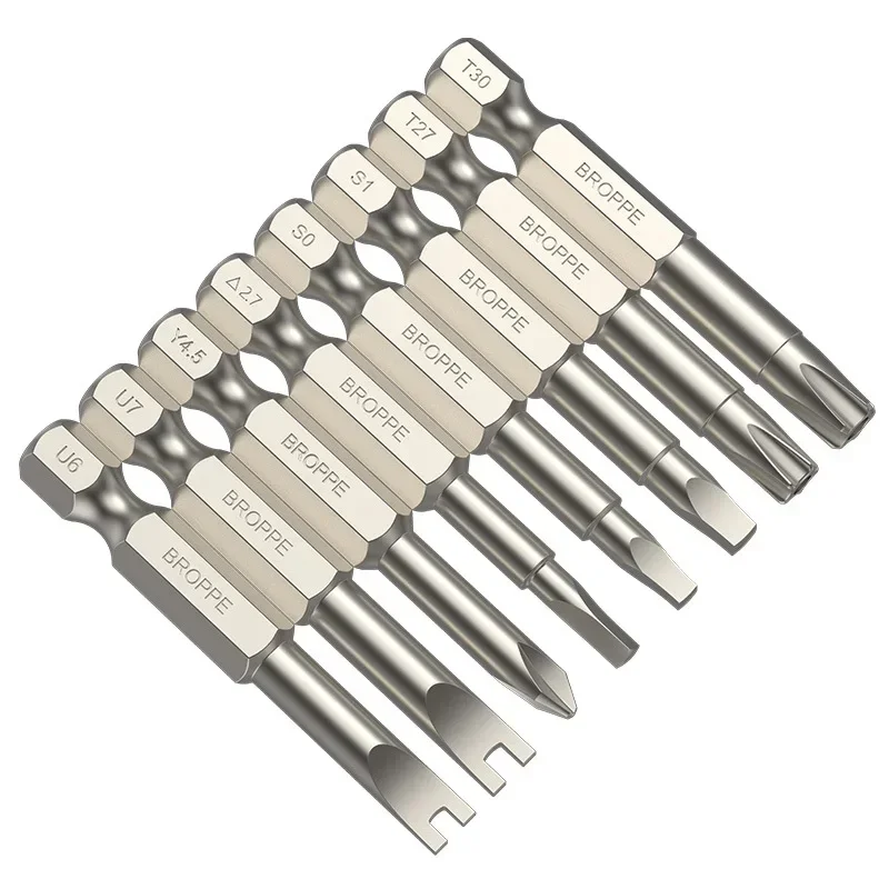 

50mm Screwdriver Bit Set Power Tool Security Tamper Proof Screw Driver Tips Magnetic Bolt Accessories 1/4" Torx/Triangle Head