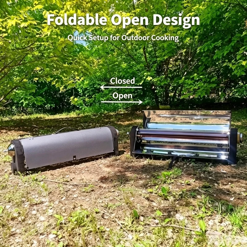Portable Solar BBQ Grill Smokeless Outdoor Camping Oven Rack Stainless Steel Solar Cooker