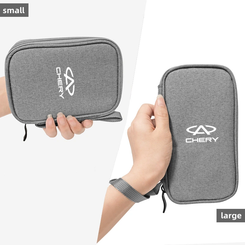 

Portable Car Travel Storage bag for car keys car driver's license Cable Gadget Card Pouch for Chery Fulwin QQ Tiggo 3 5 T11 A1-5