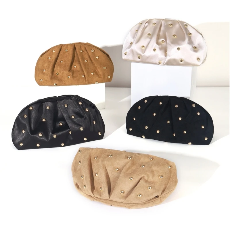 

H3CB Clutches Purses for Women,Soft Cloud Bag Fashion Dumpling Bags Ruched Handbag