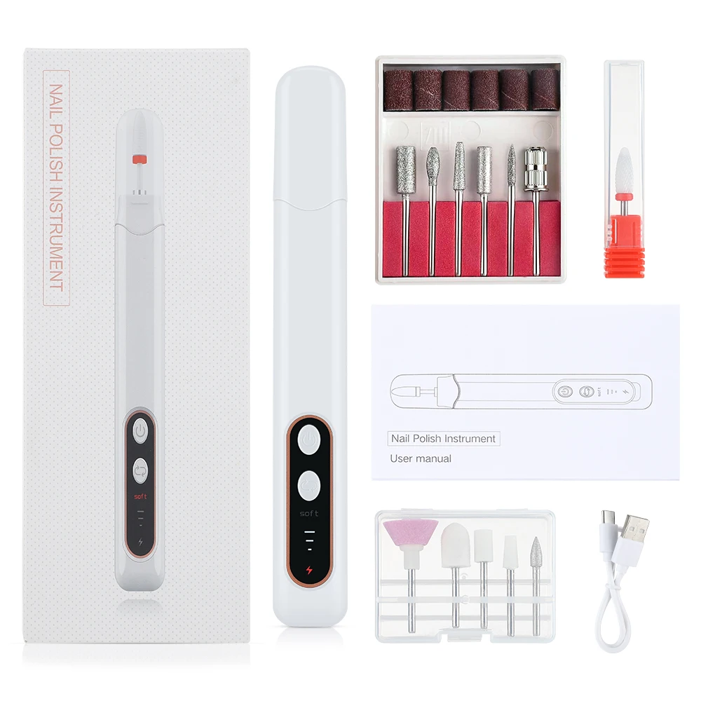 Perceuse à Ongles Professionnelle Électrique Sans Fil, Coupeur de Manucure pour la Réparation des Ongles, Gel Conçu Remodelé pour Salon, Outils