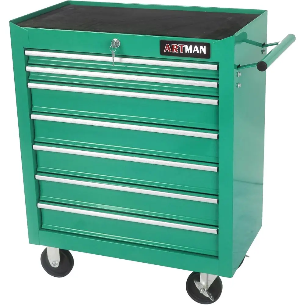 

4-Drawer Rolling Tool Chest on Wheels, 24.2x12.9x29.9 Lockable Storage Cabinet for Garage and Workshop