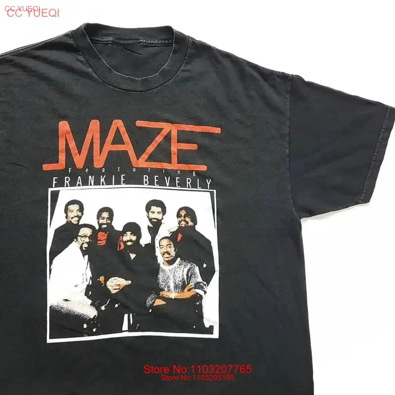 Maze Featuring Frankie Beverly T Shirt Cotton Adult Full Size BL2 524 vintage Washed homme Breathable streetwear vintage