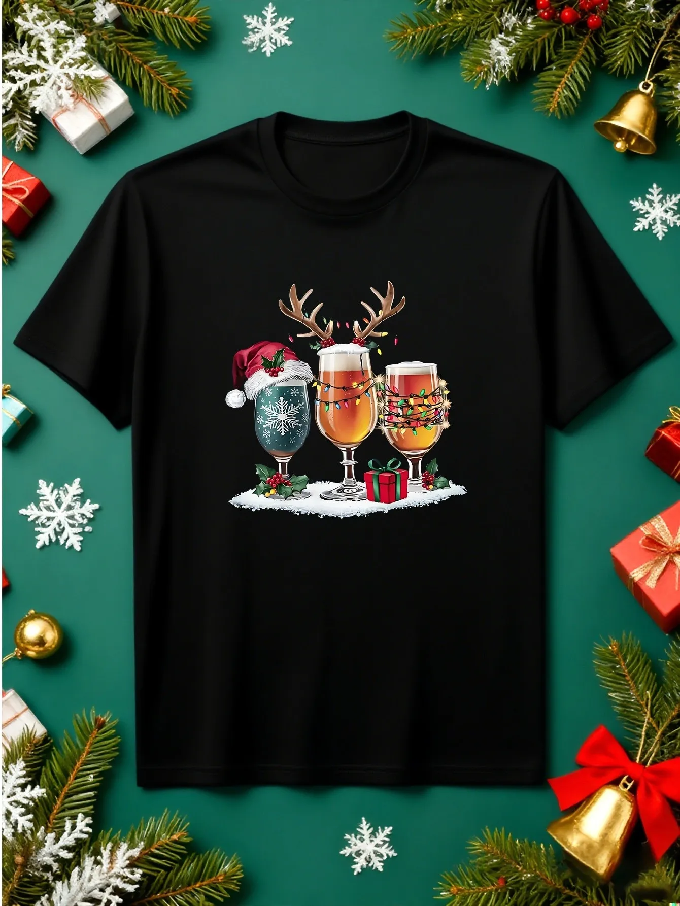 

Top Pick Christmas Gingerbread Santa Hat Graphic Men's T-Shirt