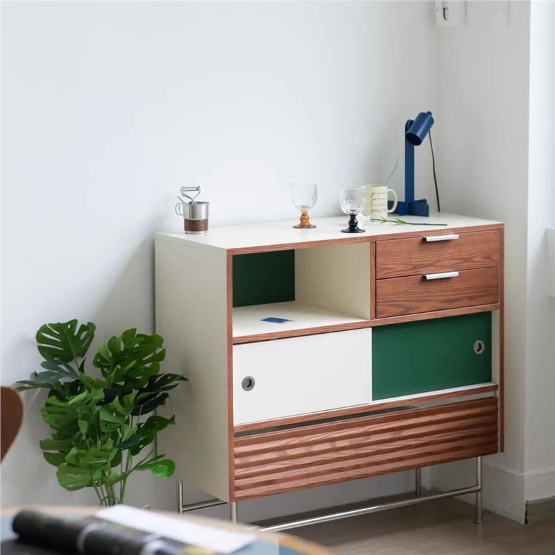 Medieval lockers, colorful restaurant bookcases, storage and storage