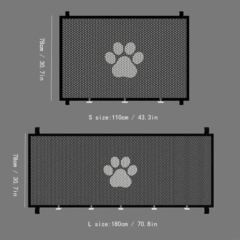 97qd 홈 여행을위한 Pet Gate Folded Dog Barriers 휴대용 베이비 게이트.