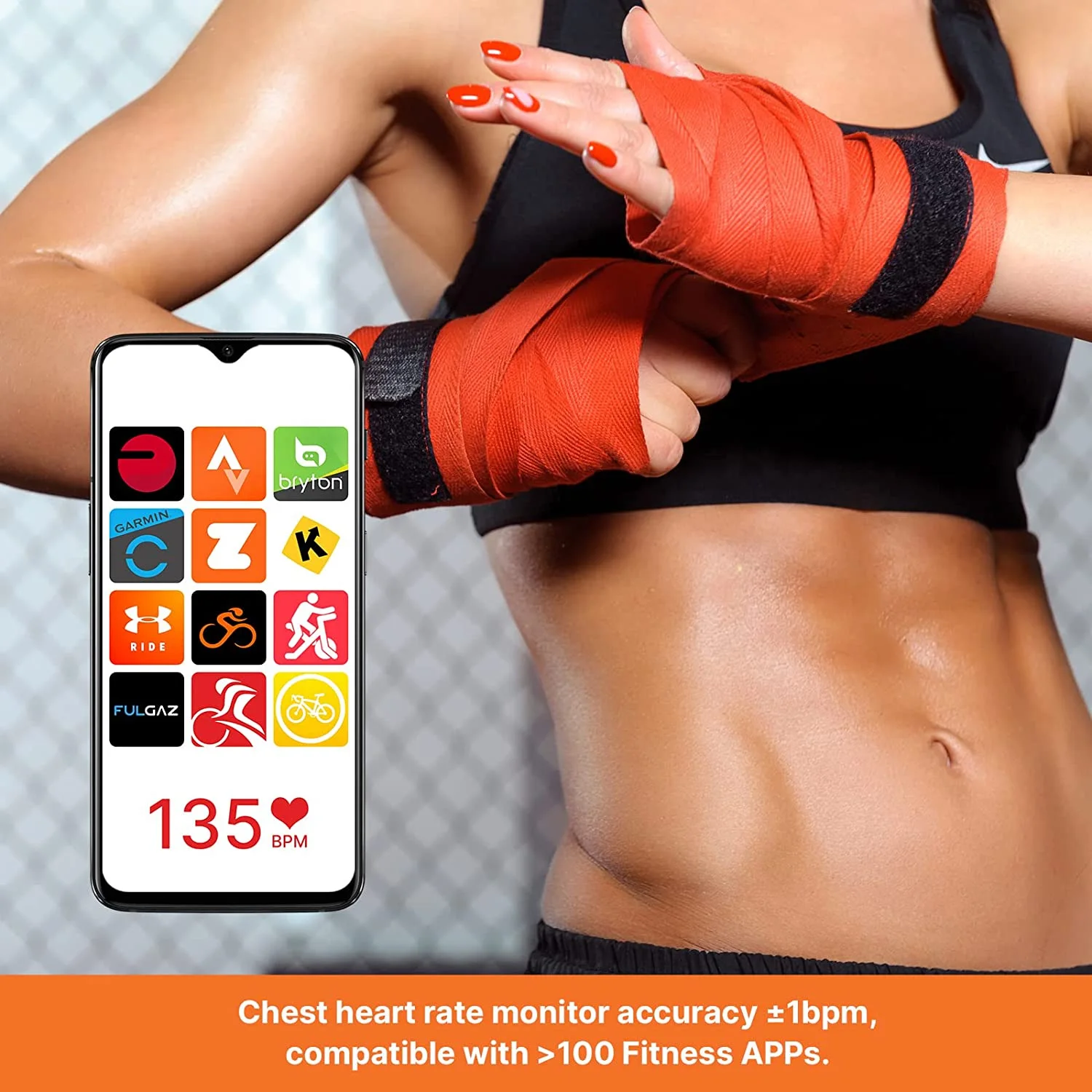 HR Sensor Chest Strap Heart Rate Monitor Band Bluetooth 5.0 ANT+ IP67 Waterproof Belt Real-Time Heart Rate Data Runninng  Sports