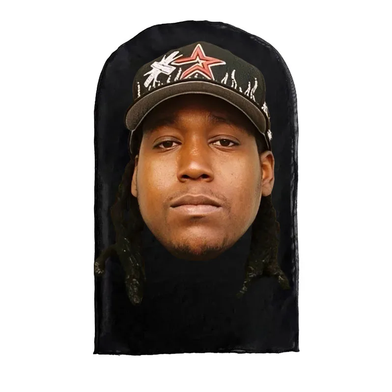 New 3D Printed Custom Mask Elastic Mesh Full Face Custom Mask for Unisex Cos Headwear HipHop Fashion Balaclava Hood Hat Headgear