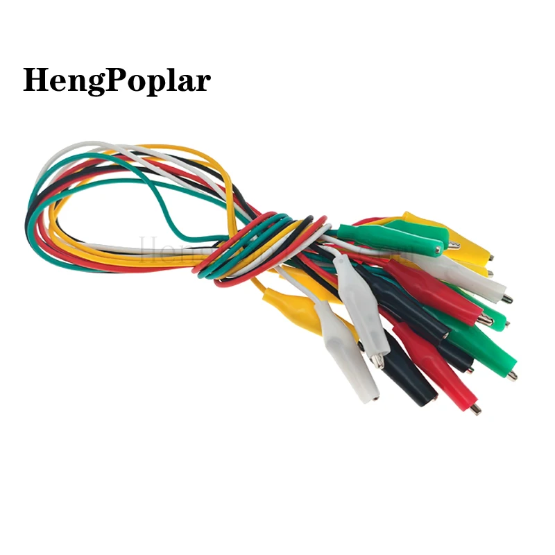 10pcs Alligator Clips Electrical DIY Test Cable Power Supply Cord Double Ended With Clamp Repair Color Crocodile Clip Lead Wires