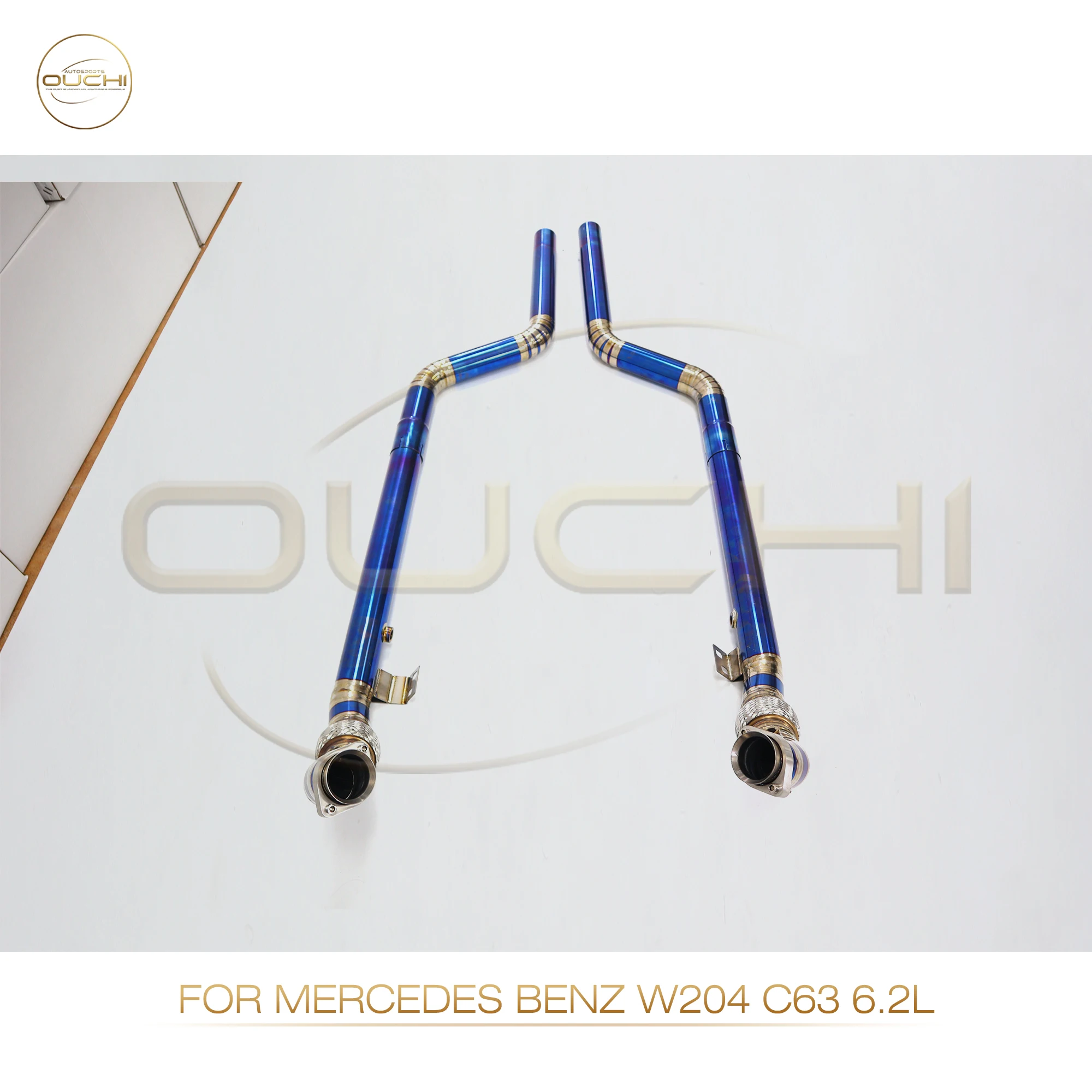 

OUCHI Titanium alloy High Flow Performance Downpipe for Mercedes Benz W204 C63 6.2L Without catalysis