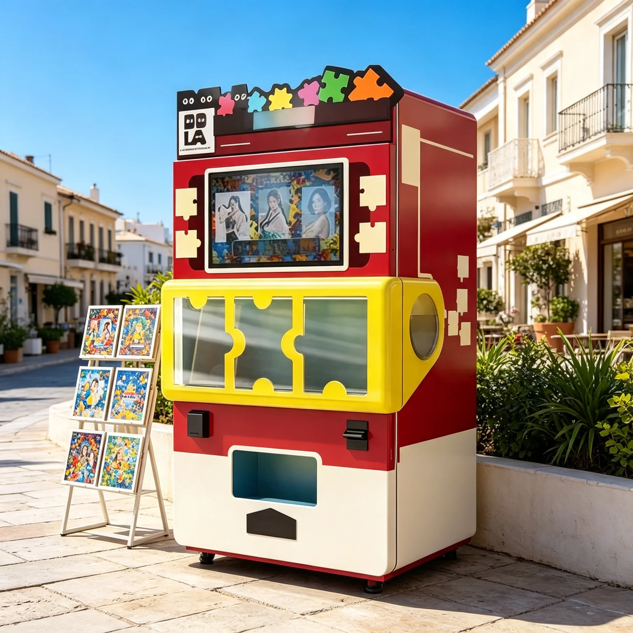 Jigsaw Vending Machine Commercial Puzzle Dispenser OEM Customized Support Coin & Mobile Pay for Library