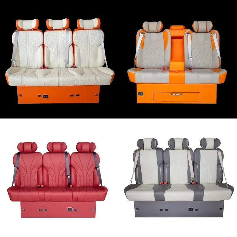 High Quality Customizable Three Fold Adjustable Rear Leather Sofa Bed for RVs and Campers Factory Direct Sales