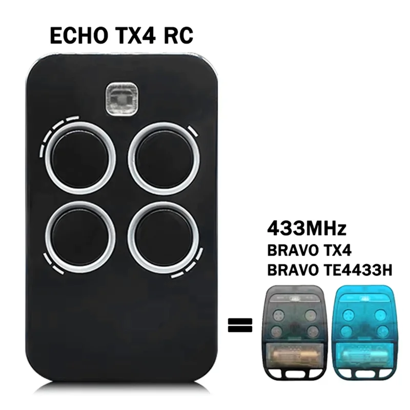 BNVN-для ECHO TX4 RC электрические ворота устройство открывания гаражных ворот пульт дистанционного управления 433 МГц-совместимый BRAVO TX4 TE4433H