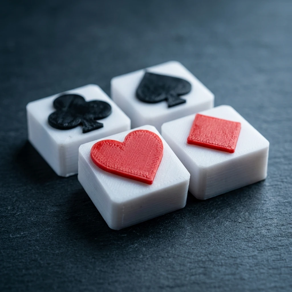 Poker Suits Artisan Keycaps 4Pcs Spade Heart Club Diamond Arrow Keys for Cherry MX Switch Mechanical Gaming Keyboard Gift
