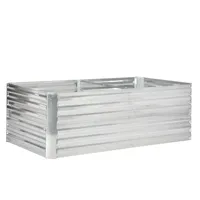 Steel raised bed, planting bed, cold bed, garden bed, flower box, insert planter 180x90x60cm for garden, balcony, terrace