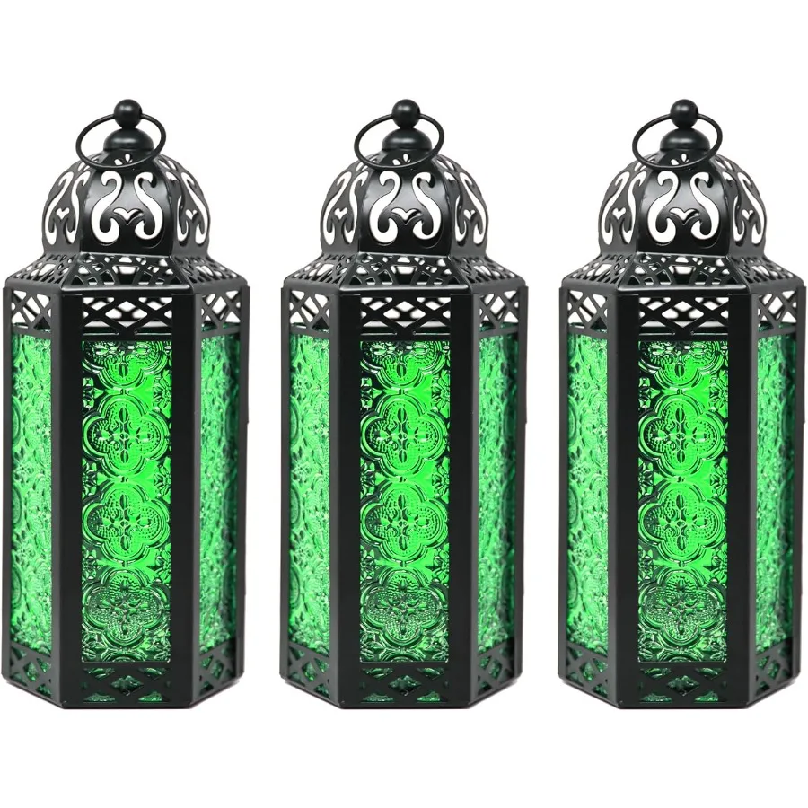

10.5 Moroccan Lamp Lantern Decorative Candle Holder for Indoor Outdoor Home Decor Perfect for Patio Weddings Ramadan Celebratio