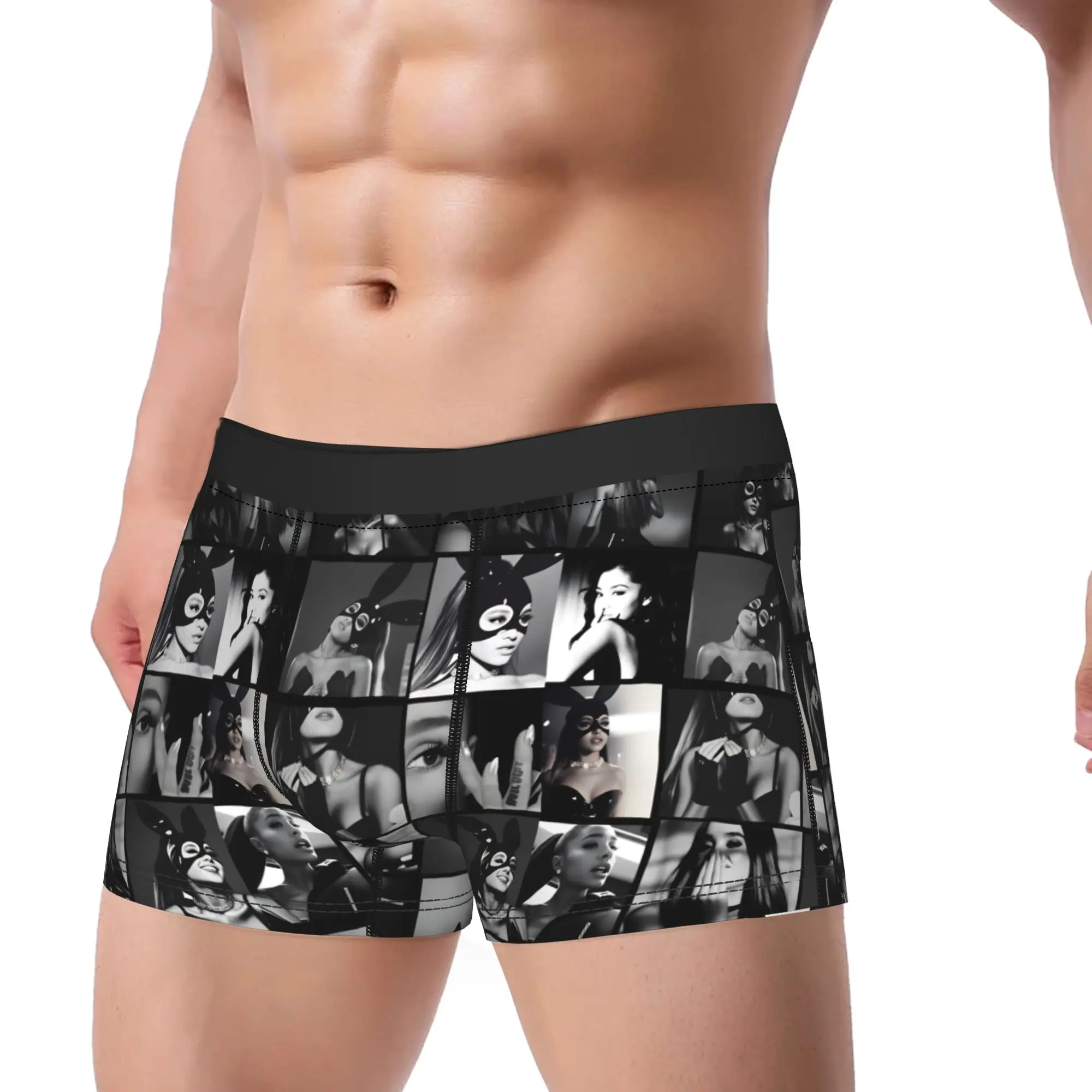 

Arianas Grandes Underwear Printed Boxershorts Quality Males Underpants Novelty Boxer Brief Birthday Gift