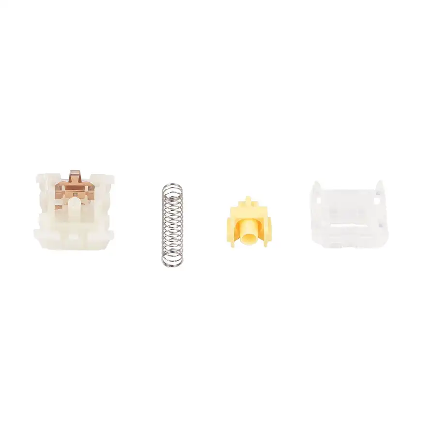 GATERON CAP Milky Yellow Linear KS-25 5 Pin DIY Hotswap 35pcs Per Pack Gaming Mechanical Keyboard Switch - view 3