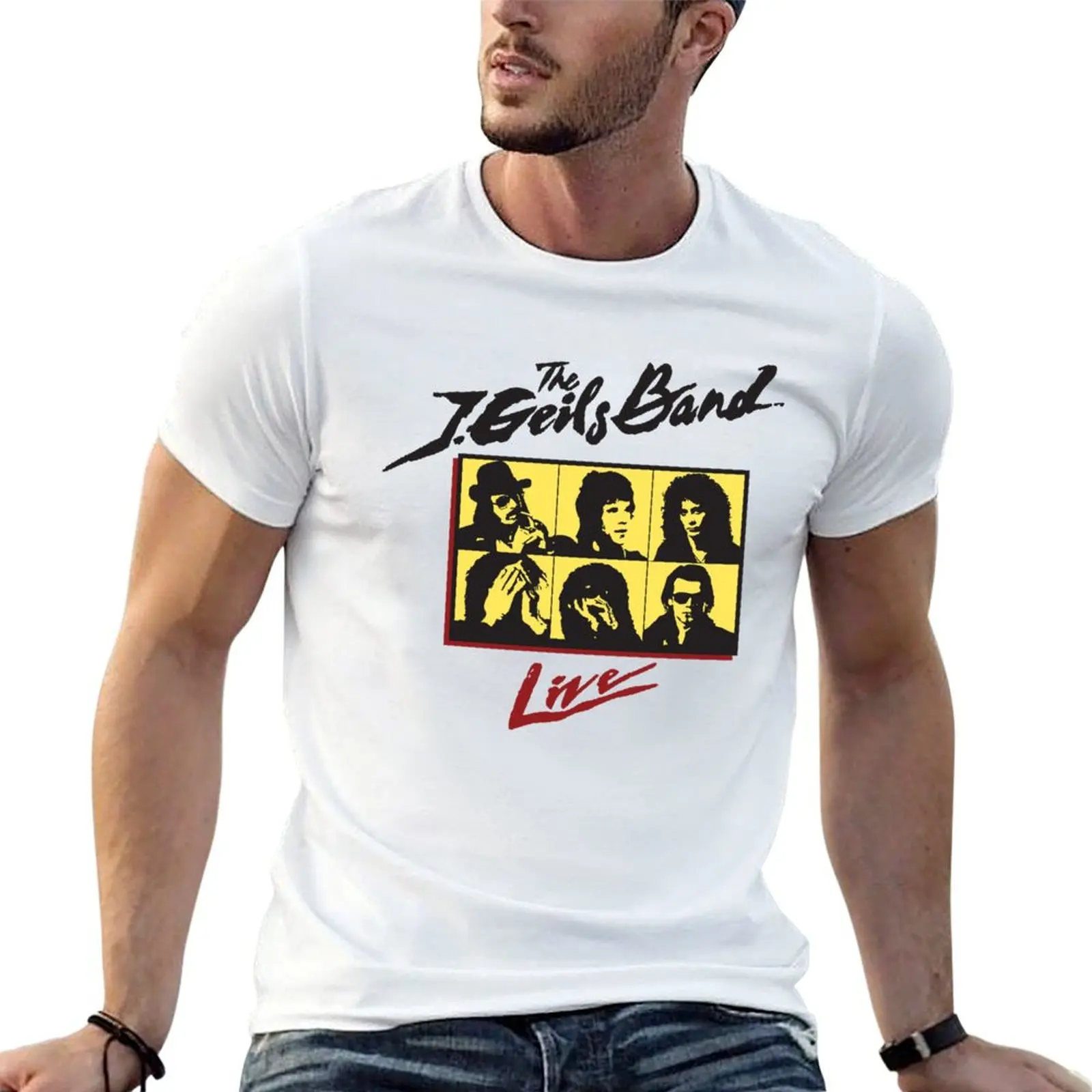 

Birthday Gift J. Geils Band Live T-Shirt man t shirts cotton t shirt custom print T-Shirt